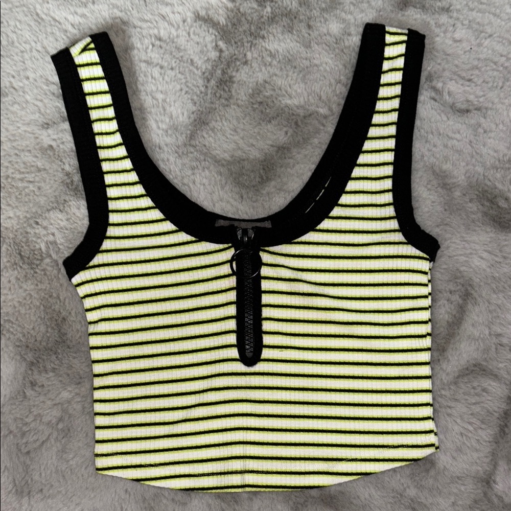 Striped Black and White Women's Top